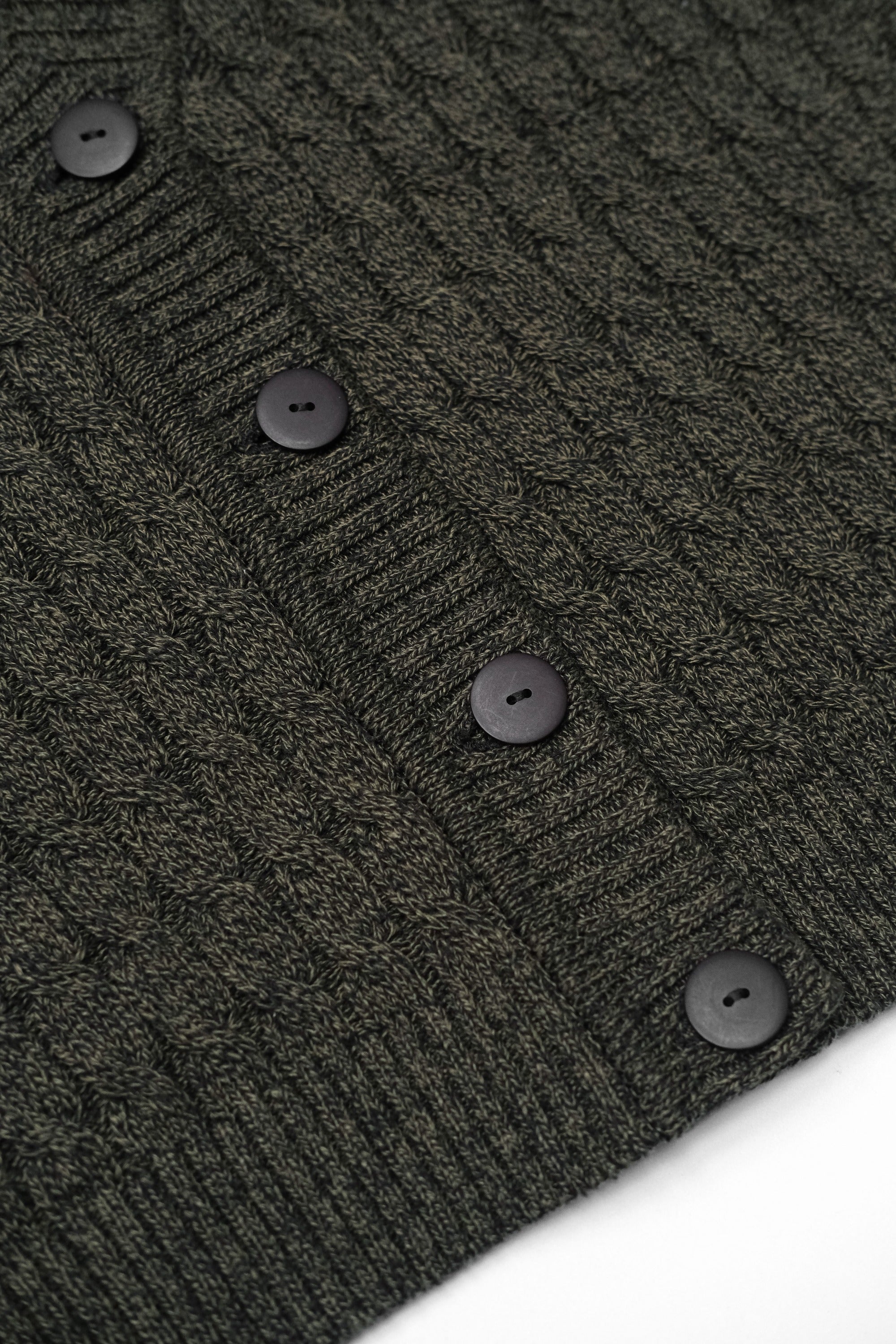 CÁRDIGAN TRENZA CONTINUA VERDE MUJER