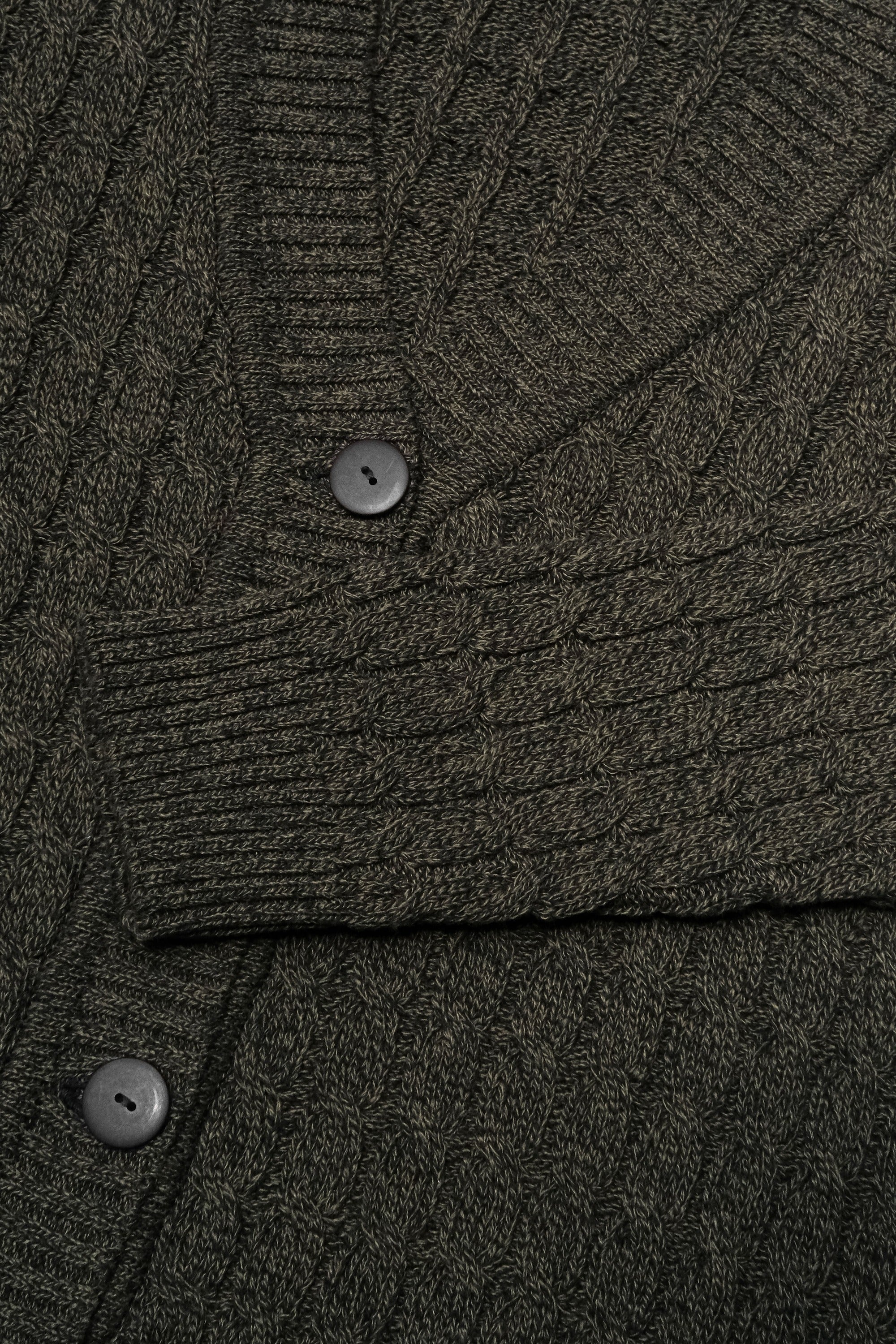 CÁRDIGAN TRENZA CONTINUA VERDE MUJER