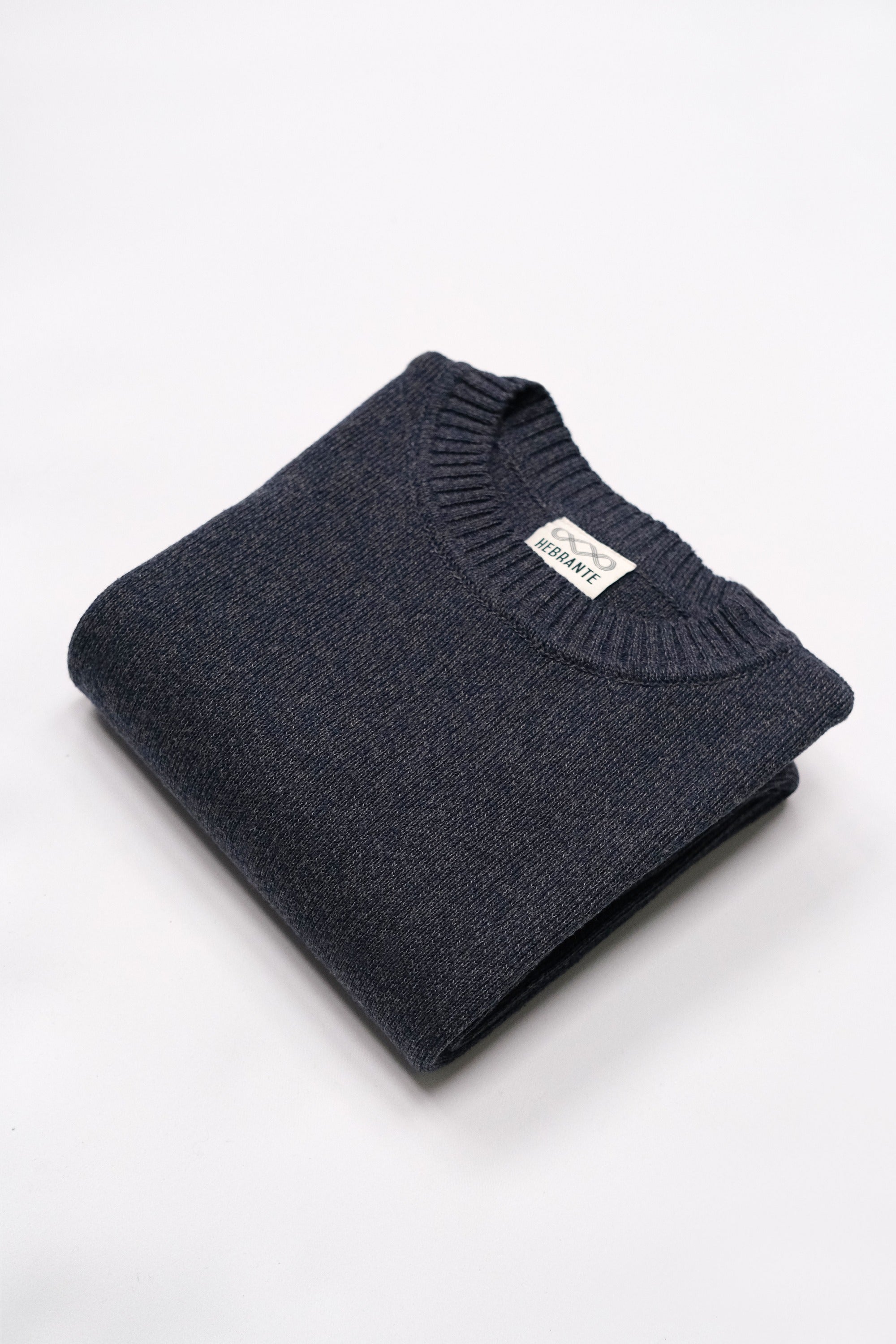 SUÉTER AZUL GRIS CUELLO REDONDO