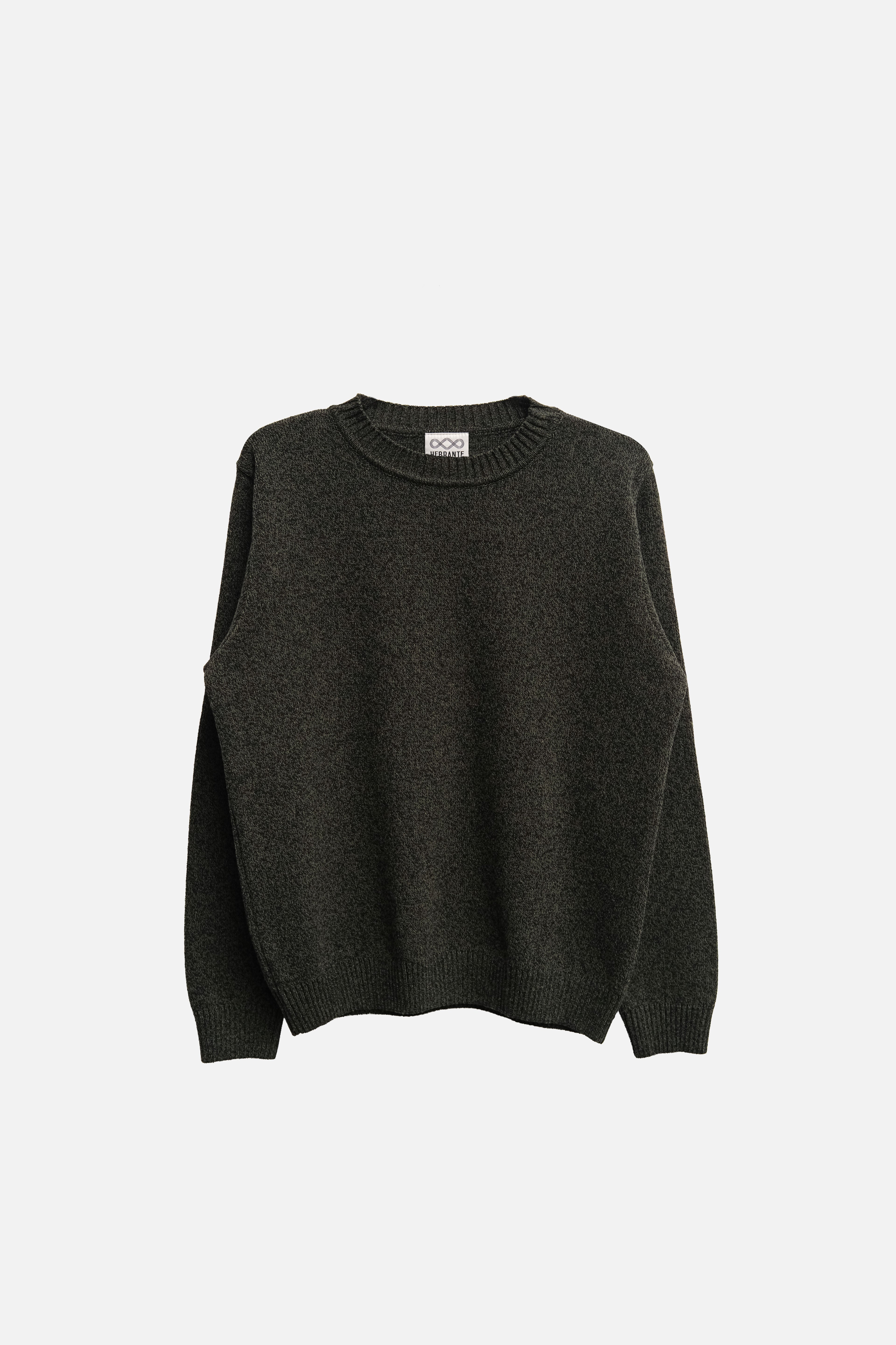 SUÉTER VERDE NEGRO CUELLO REDONDO