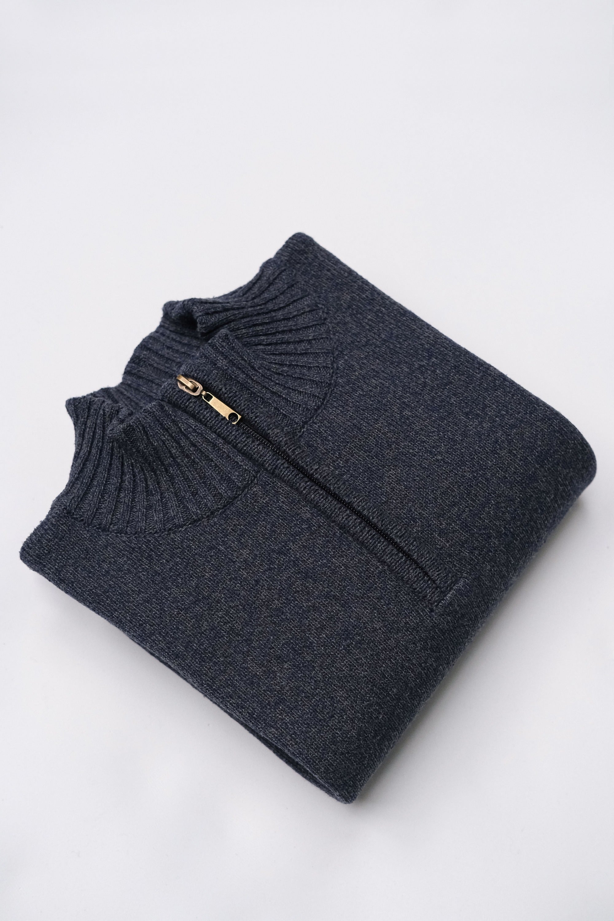 JERSEY GRIS AZUL CREMALLERA