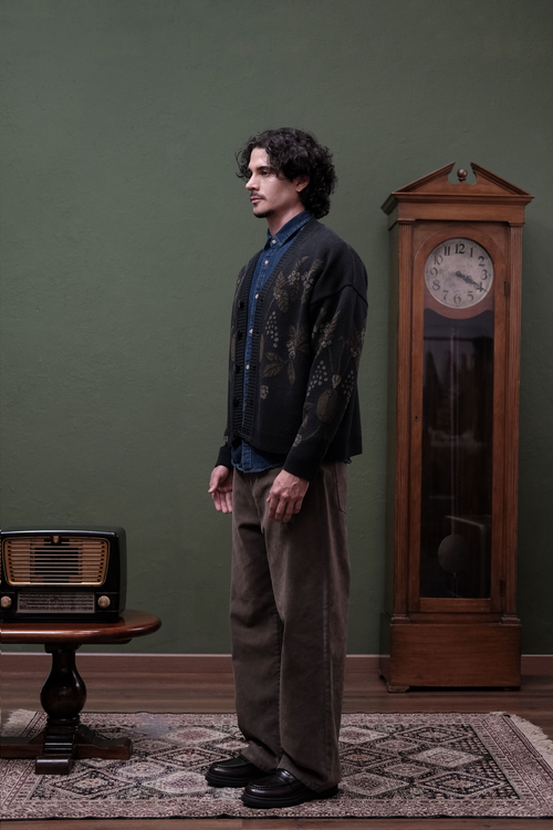 CARDIGAN CAFETO NEGRO VERDE