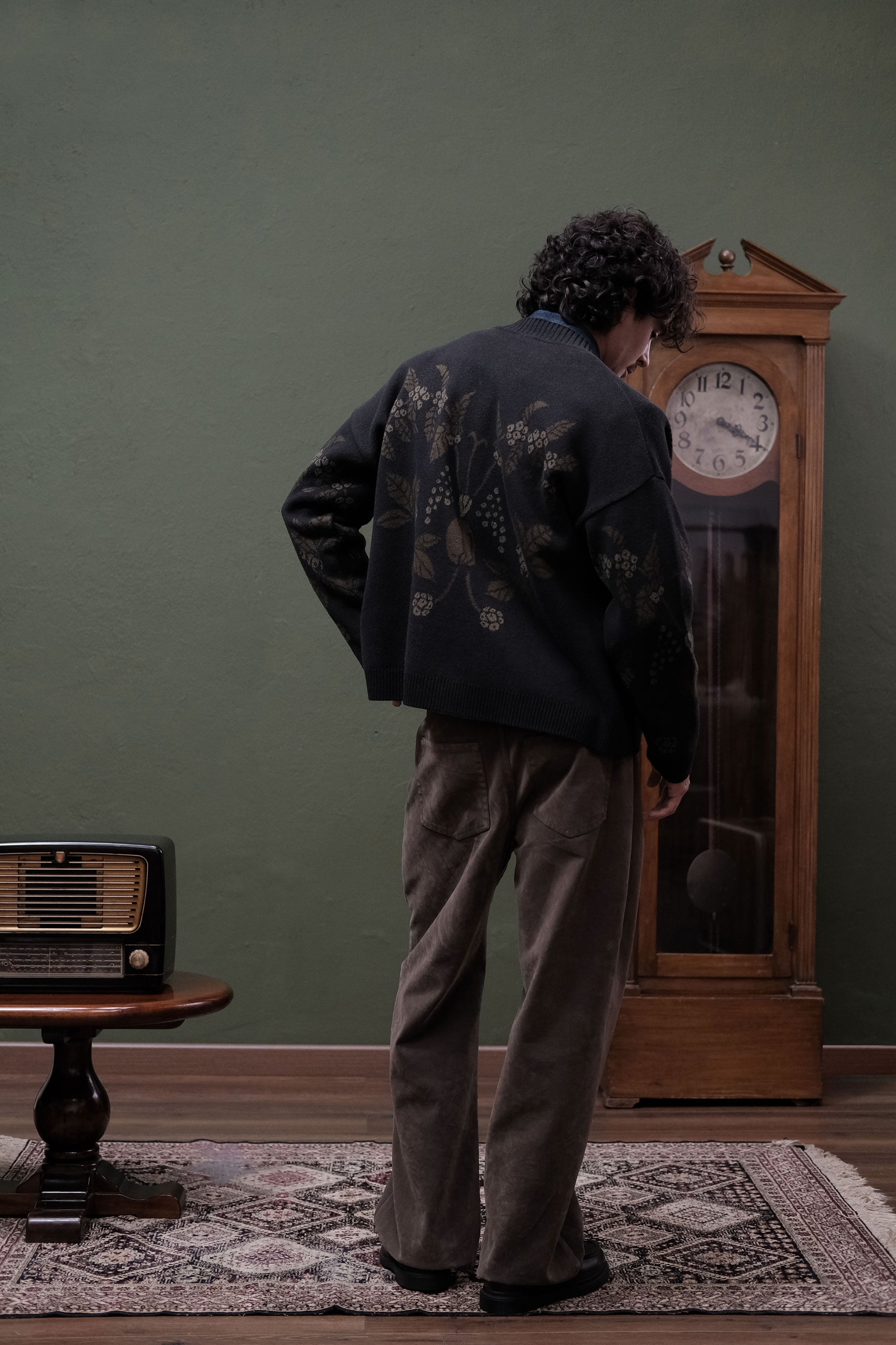 CARDIGAN CAFETO NEGRO VERDE