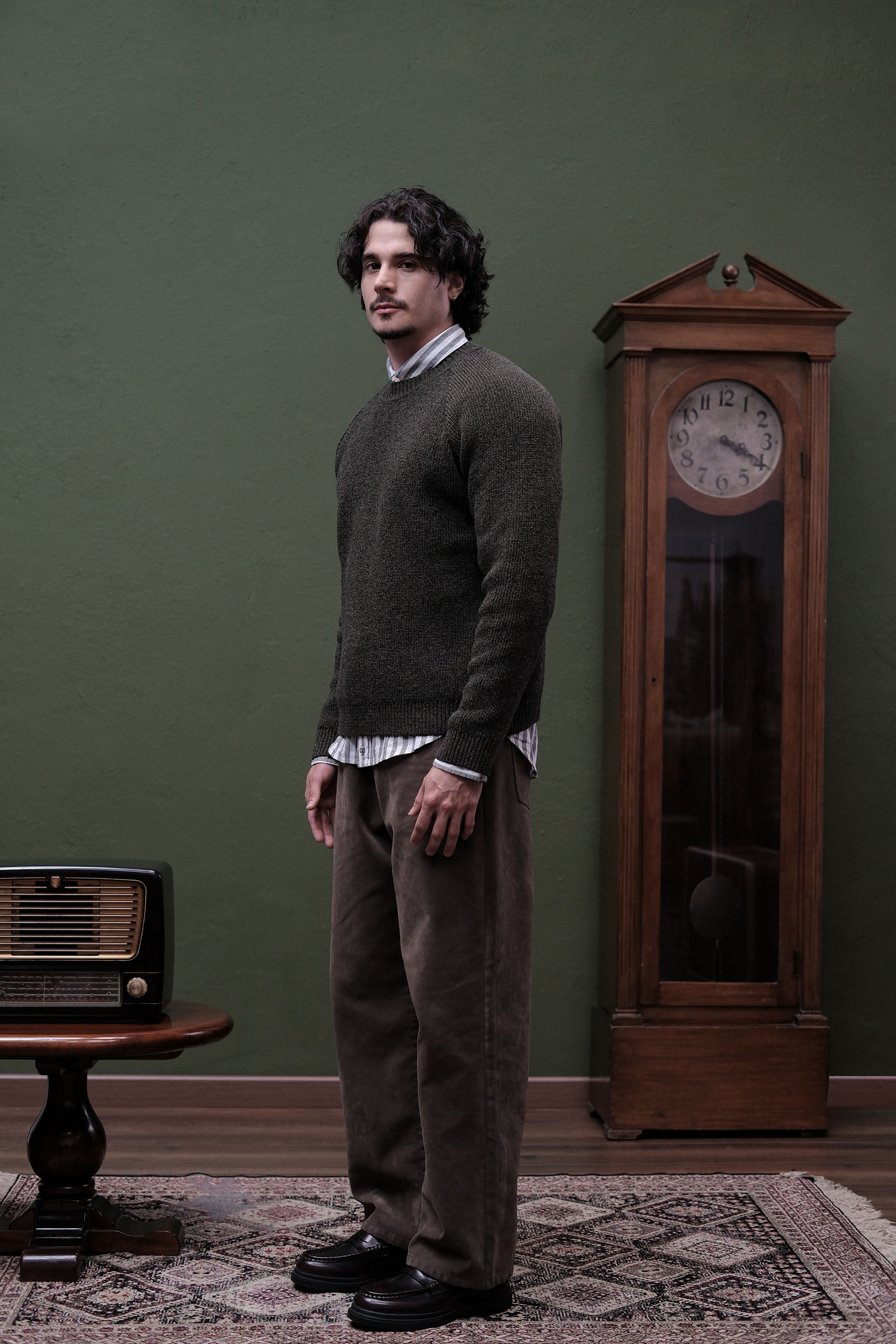 SUÉTER PUNTO INGLÉS RANGLAN VERDE