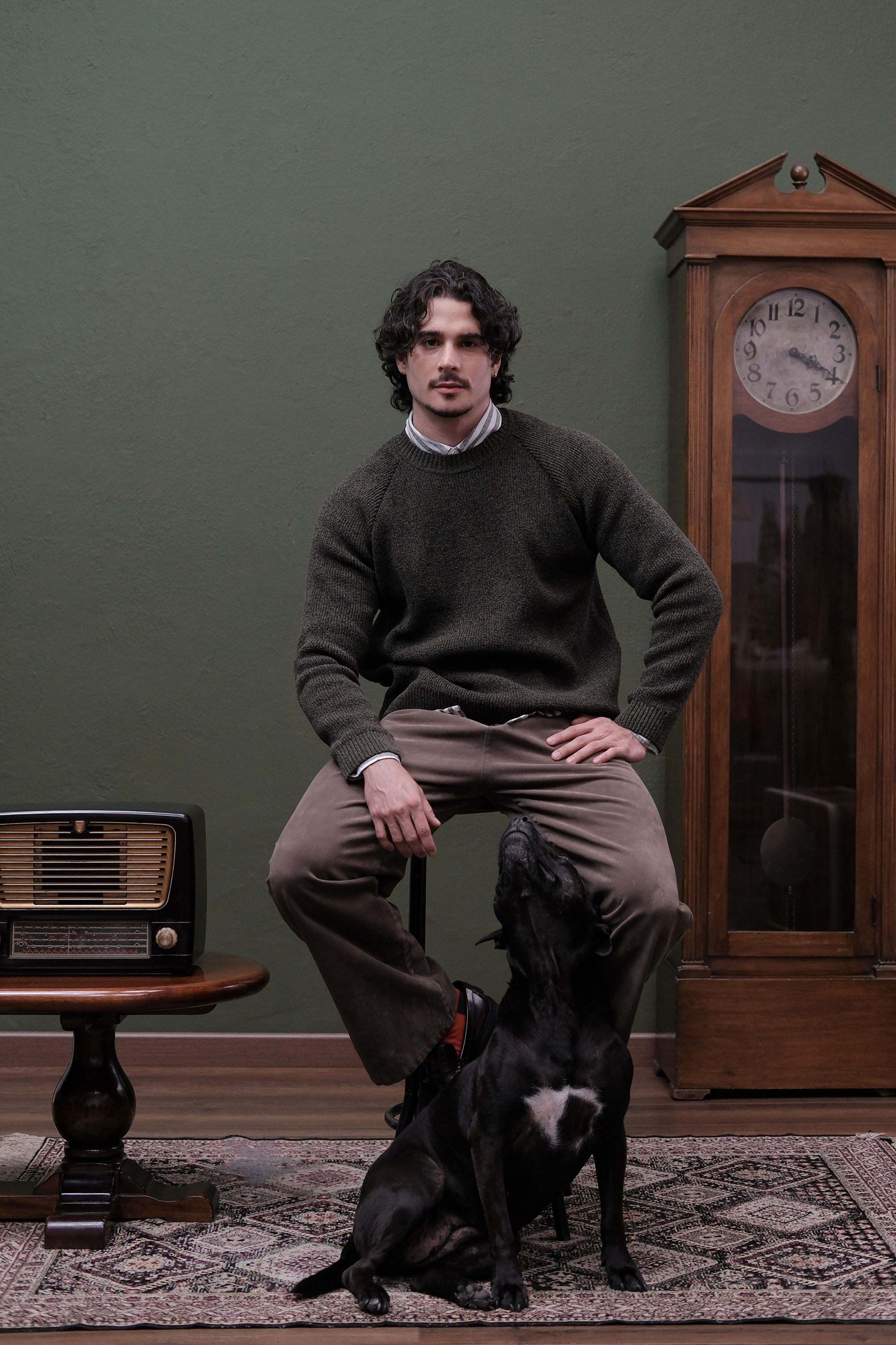 SUÉTER PUNTO INGLÉS RANGLAN VERDE